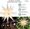 14” Bright White LED Moravian Star Tree Topper - Hanging Outdoor/Indoor